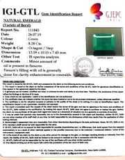 8.28/CT Natural Panna Stone with Govt. Lab Certificate (34410)